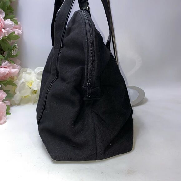 DUNE Canvas Dome Top Tote Bag Black Large - Picture 3 of 10